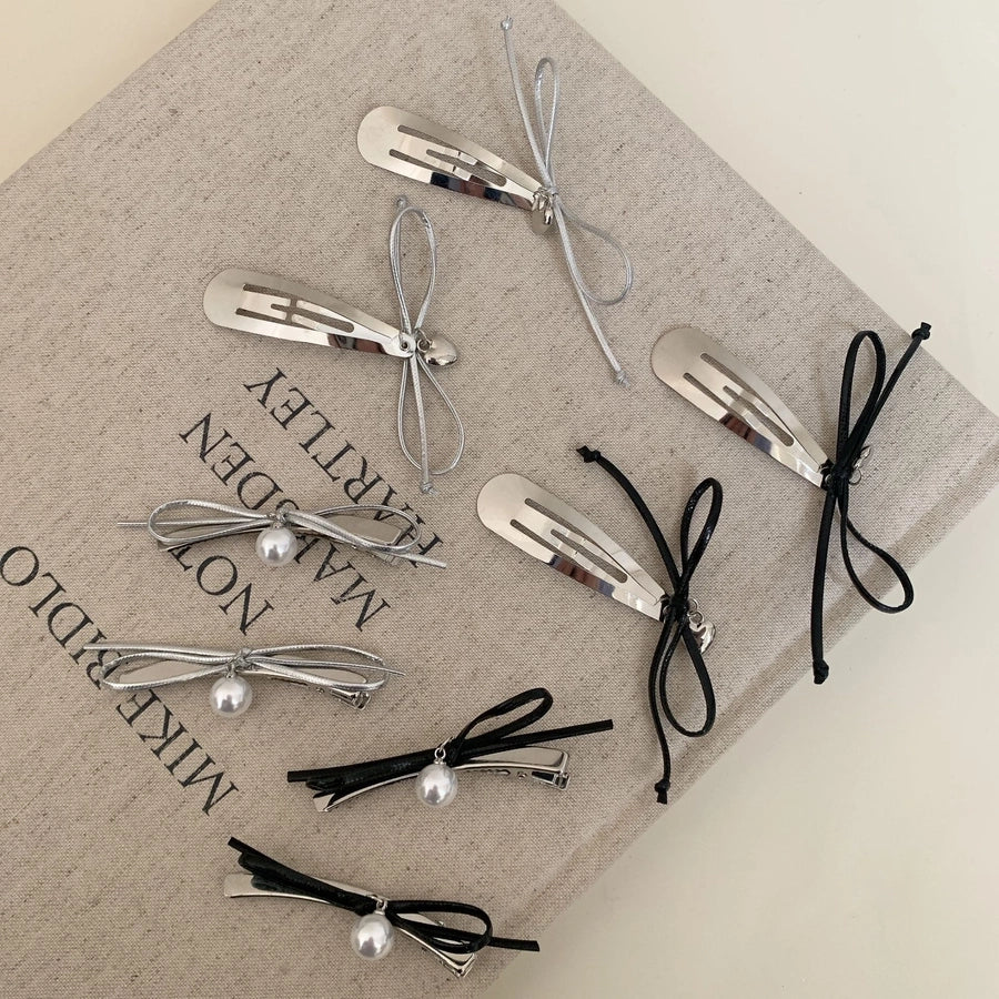 Women's Sweet Simple Style Bow Knot Alloy Hair Clip