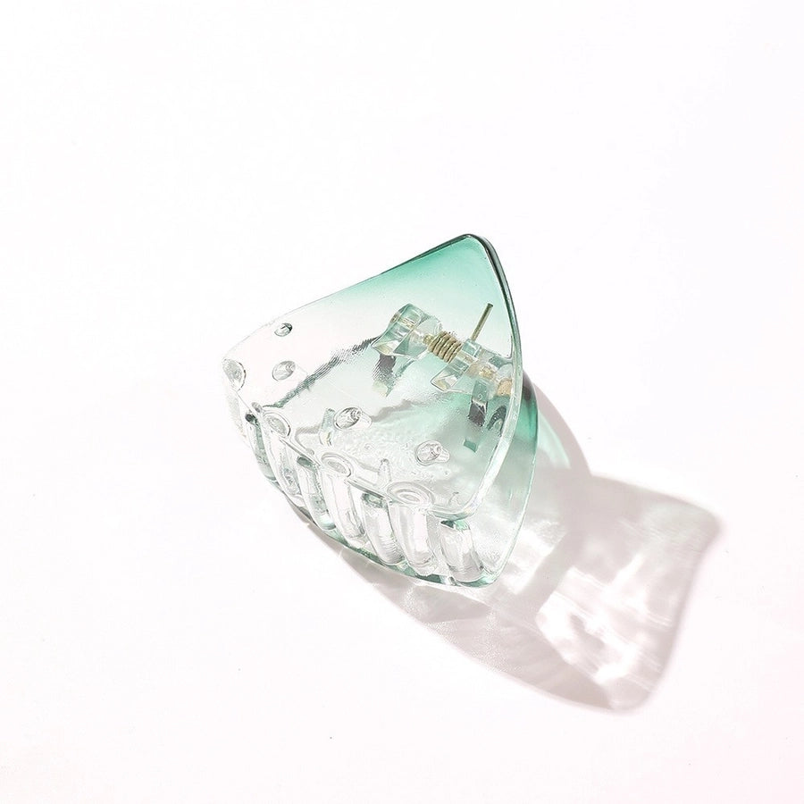 Gradient Small Grab Clip Small Disc Hairpin Environmentally Friendly Acetic Acid Shark Clip Transparent Oval Hair Grab Children's Clip