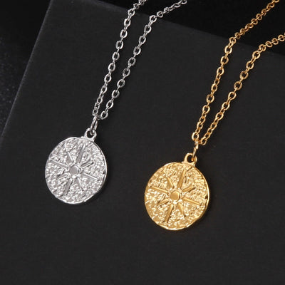 Jewelry Streetwear Sun 304 Stainless Steel Pendant Necklace