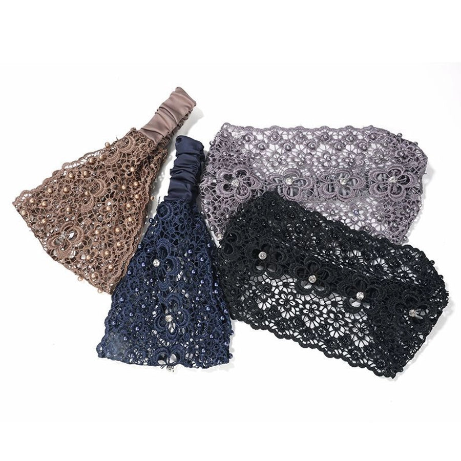 Plum Blossom Hollow Hair Band Nail Beads Shake Voice Internet Celebrity Wide Edge Pressed Hair Covering White Hair Headband Women's Headdress Headgear Hair Band