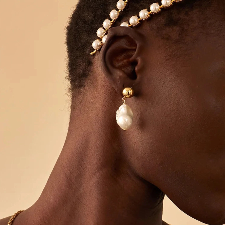 1 Pair Simple Style Classic Style Geometric 304 Stainless Steel Drop Earrings