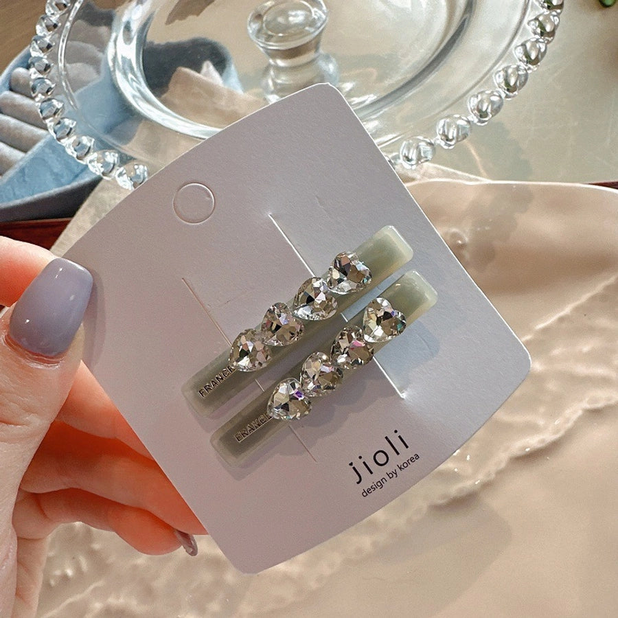 Women's Sweet Simple Style Heart Shape Alloy Hair Clip