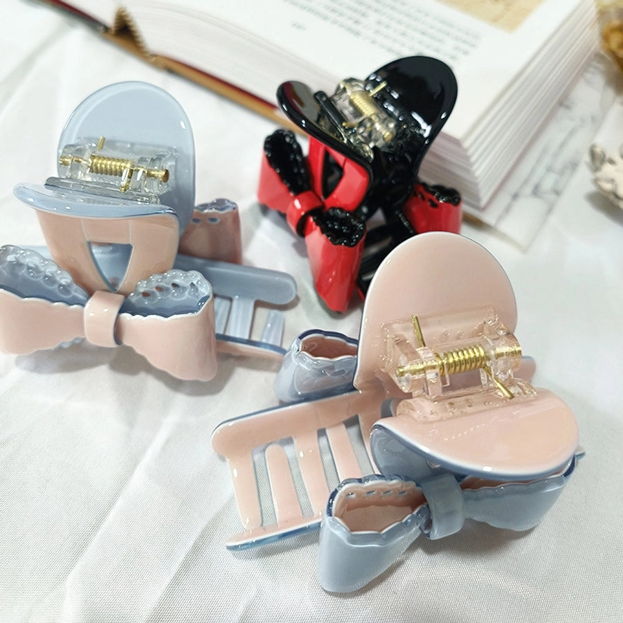 Women's Casual Simple Style Streetwear Geometric Bow Knot Acetic acid sheets Handmade Hair Claws