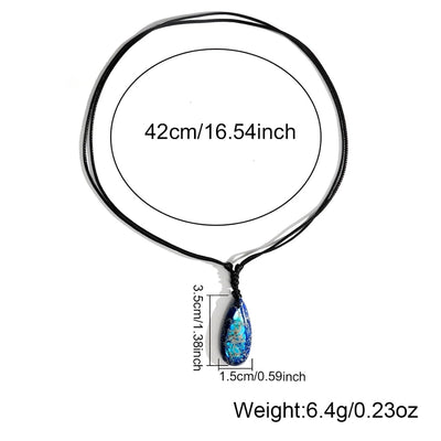 Bohemian Water Droplets Semi-precious stone rope Pendant Necklace In Bulk