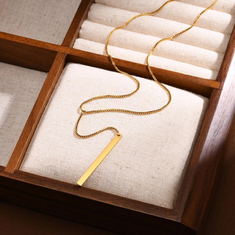 Jewelry Simple Style Solid Color 201 Stainless Steel Pendant Necklace