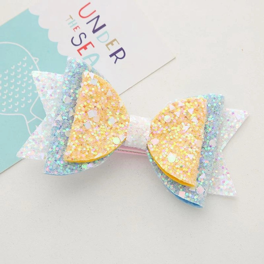 Girl'S IG Style Sweet Bow Knot Sequin Hair Clip