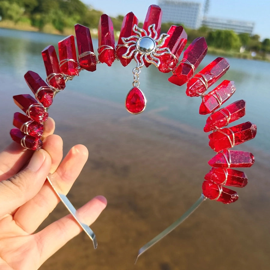 fashion geometric gem handmade plating hair band 1 piece