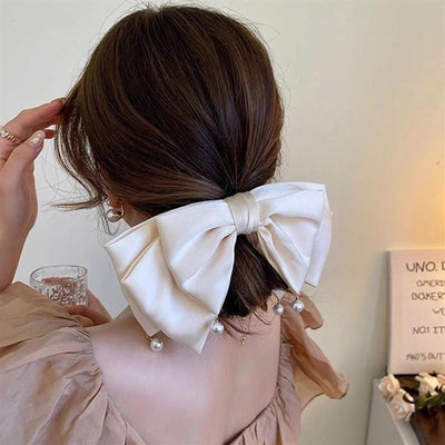 princess bow knot cloth patchwork hair clip