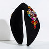 elegant baroque style flower alloy cloth inlay rhinestones pearl hair band