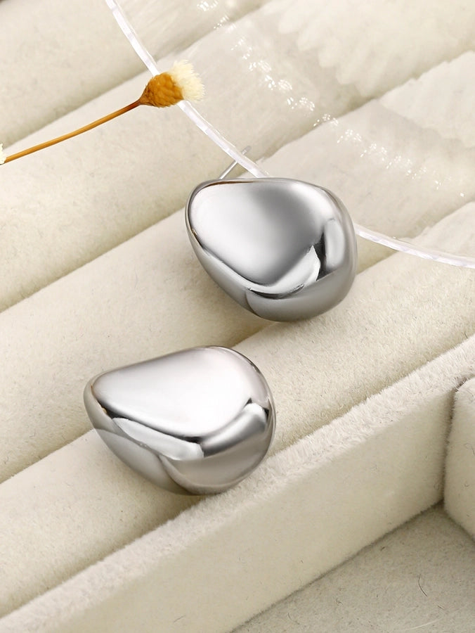1 Pair Casual Romantic Solid Color Geometric 304 Stainless Steel Ear Studs