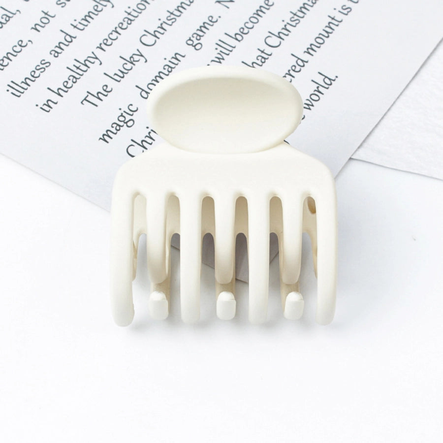 simple style solid color plastic resin hollow out hair claws 1 piece