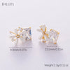 1 Pair Elegant Streetwear Bow Knot Plating Copper Zircon Drop Earrings Ear Studs