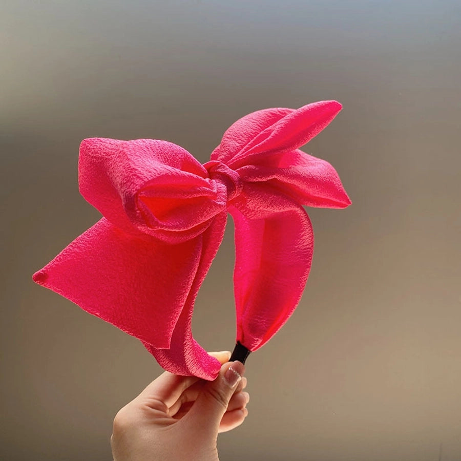 fashion bow knot gauze pleated hair band 1 piece