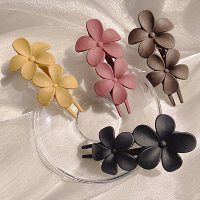 sweet flower resin handmade three-dimensional hair clip