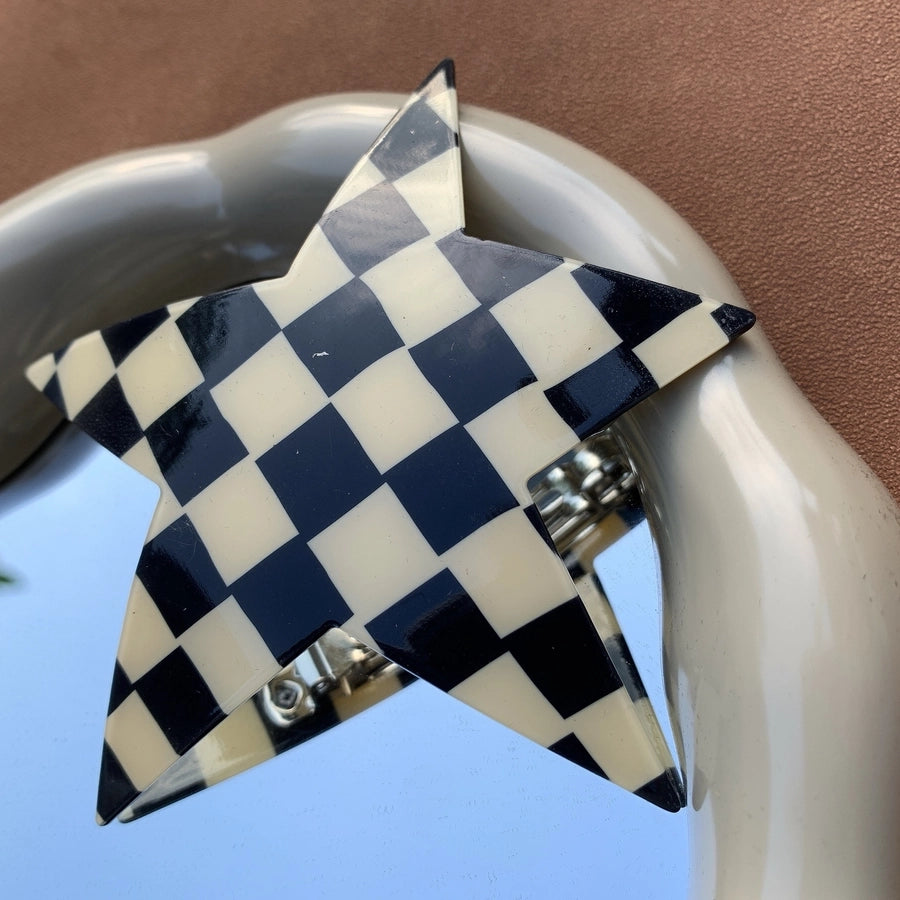 y2k tie dye star acetic acid sheets hair clip