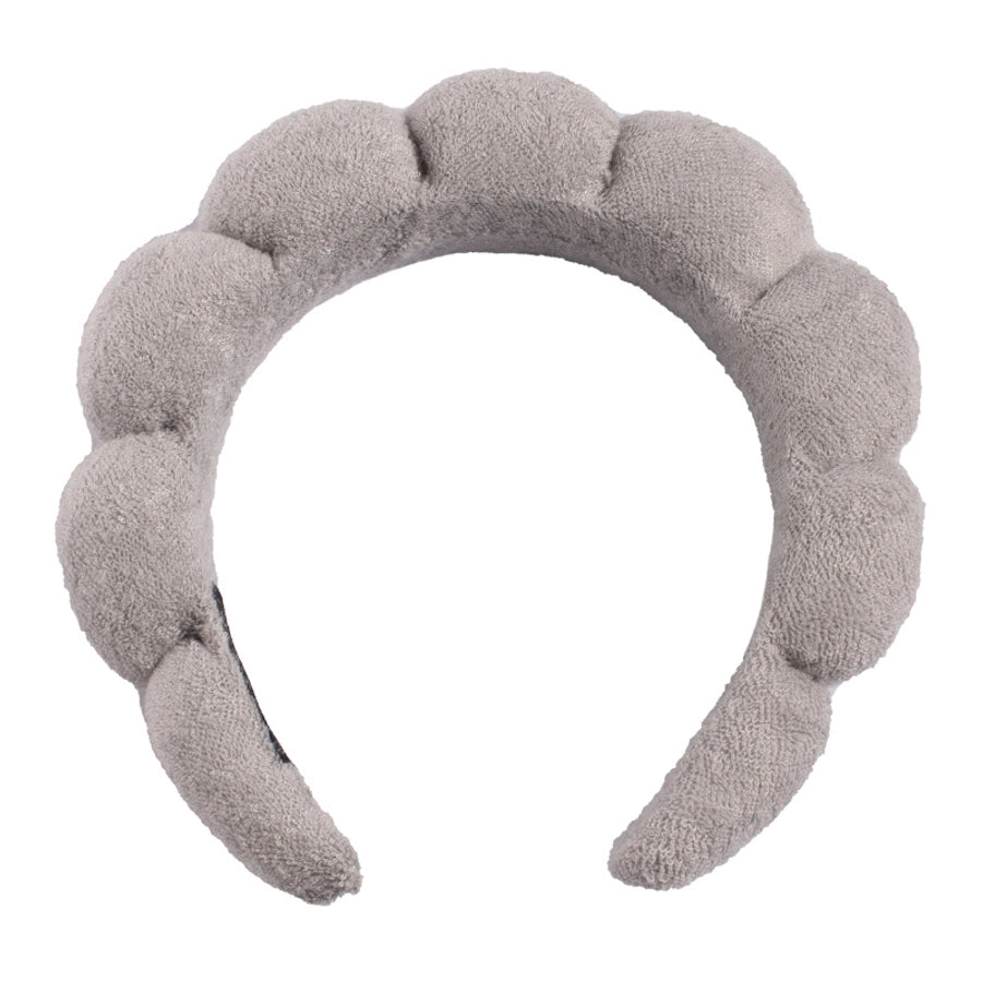 simple style color block towel velvet hair band