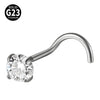 1 Piece Nose Rings & Studs Casual Vacation Round G23 Titanium Alloy Opal Zircon Nose Rings & Studs