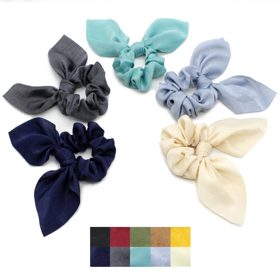 Women's Ethnic Style Bunny Ears Satin Hair Tie