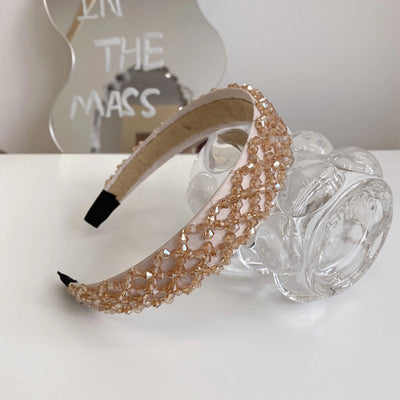 women's retro u shape plaid rhinestone