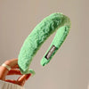 fashion solid color cloth handmade hair band 1 piece