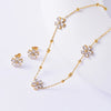 Jewelry Sweet Simple Style Flower Titanium Steel Bracelets Earrings Necklace