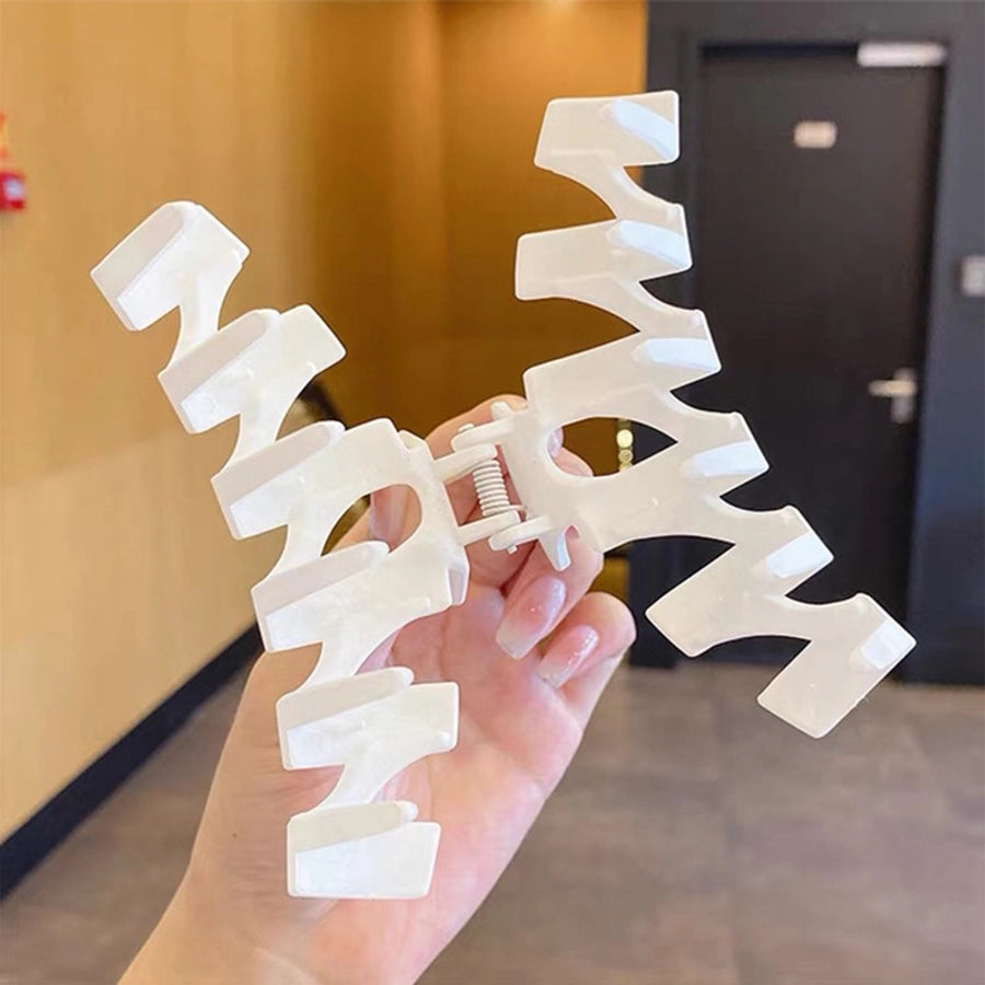 simple style waves solid color arylic hair clip