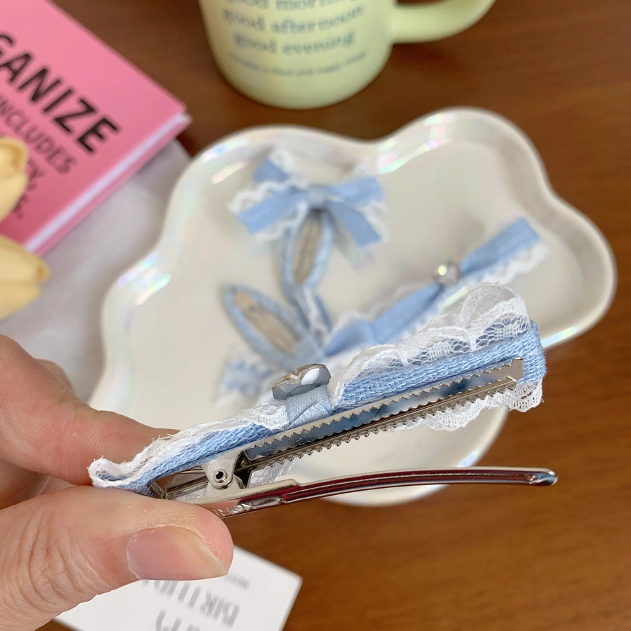 Women's IG Style Sweet Bow Knot Cloth Hair Clip