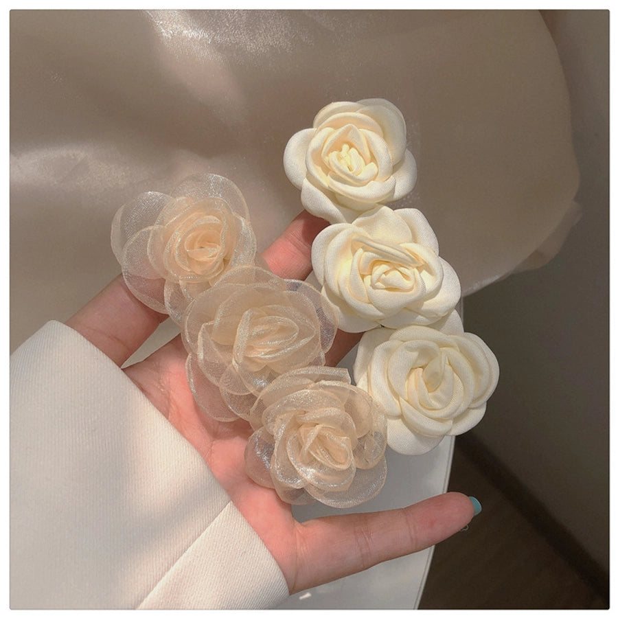 sweet flower cloth hair clip 1 piece