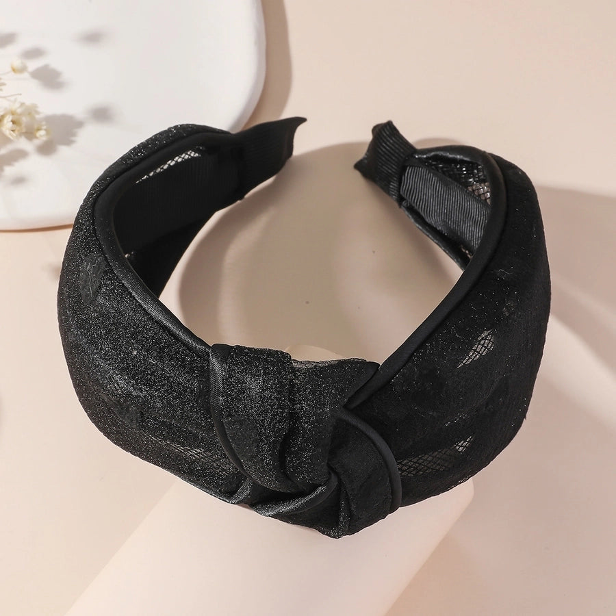 Women's Simple Style Knot Cloth Hollow Out Hair Band