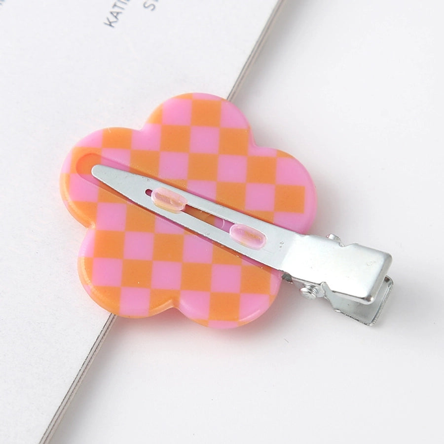 fashion ditsy floral arylic stoving varnish hair clip 1 piece