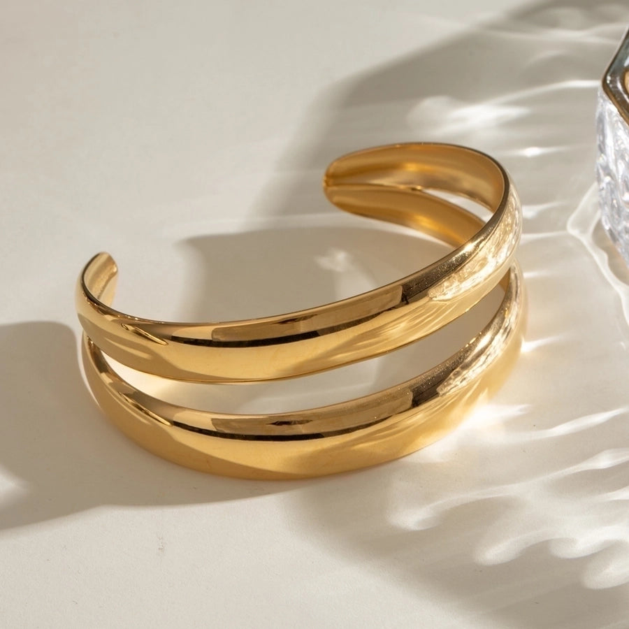 Simple Style Classic Style Geometric 304 Stainless Steel Bangle In Bulk