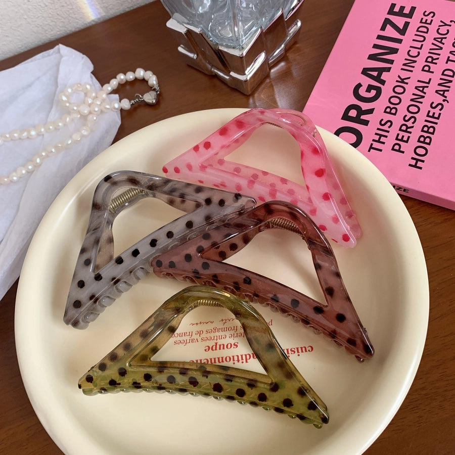 Women's Casual Simple Style Polka Dots Plastic Hollow Out Hair Claws