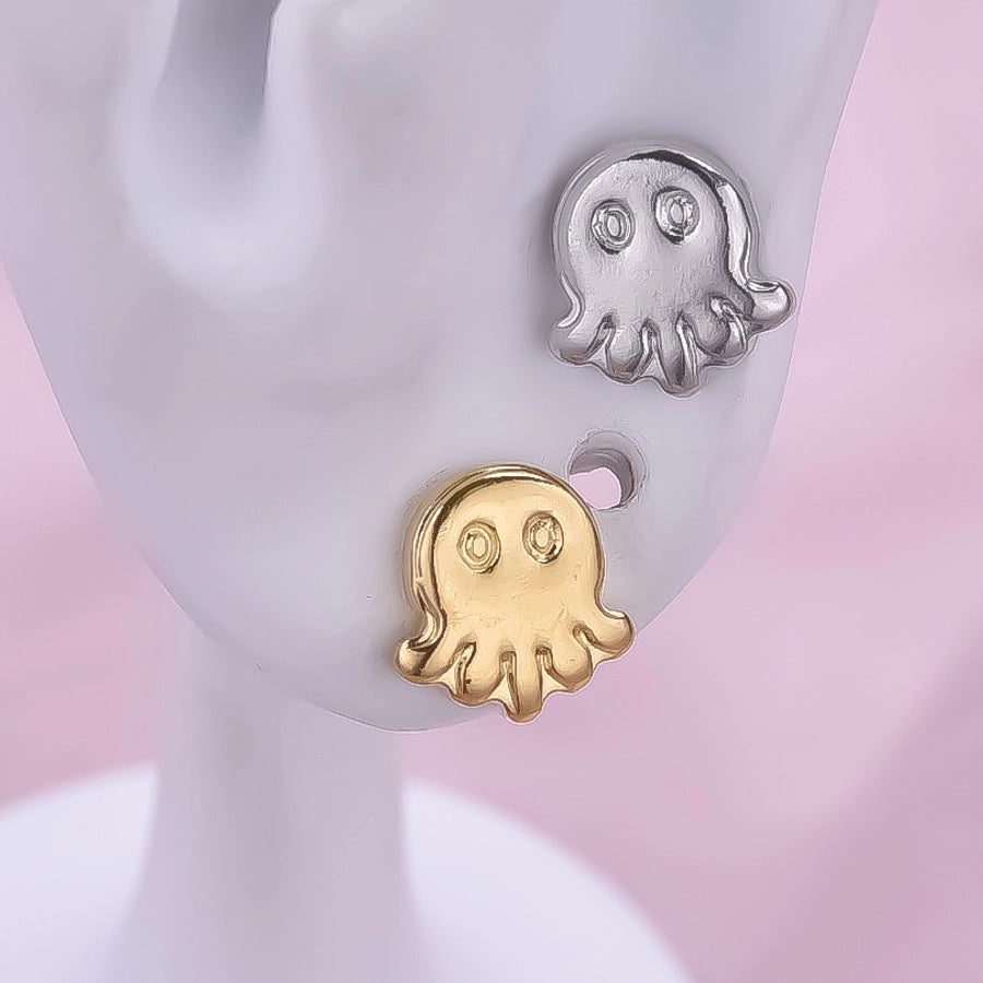 1 Pair Basic Simple Style Jellyfish Plating 304 Stainless Steel Ear Studs