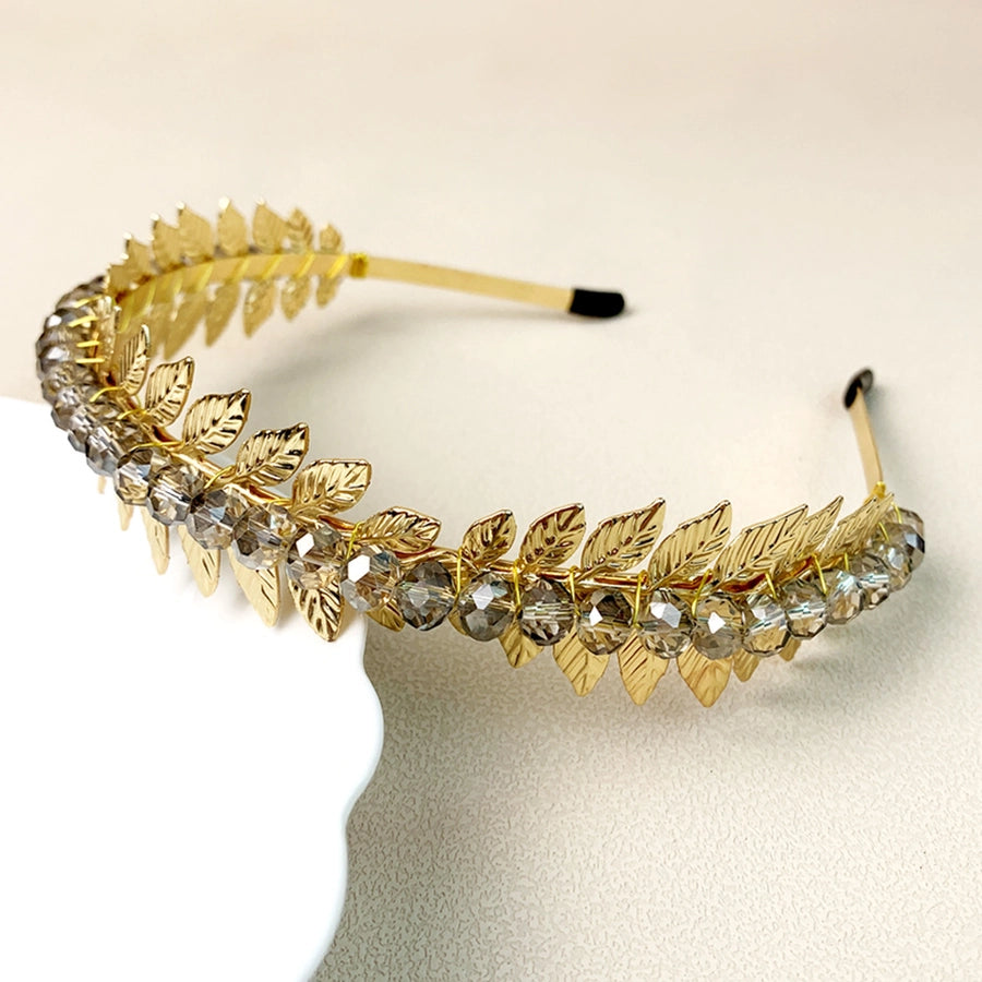 modern style solid color crystal handmade hair band