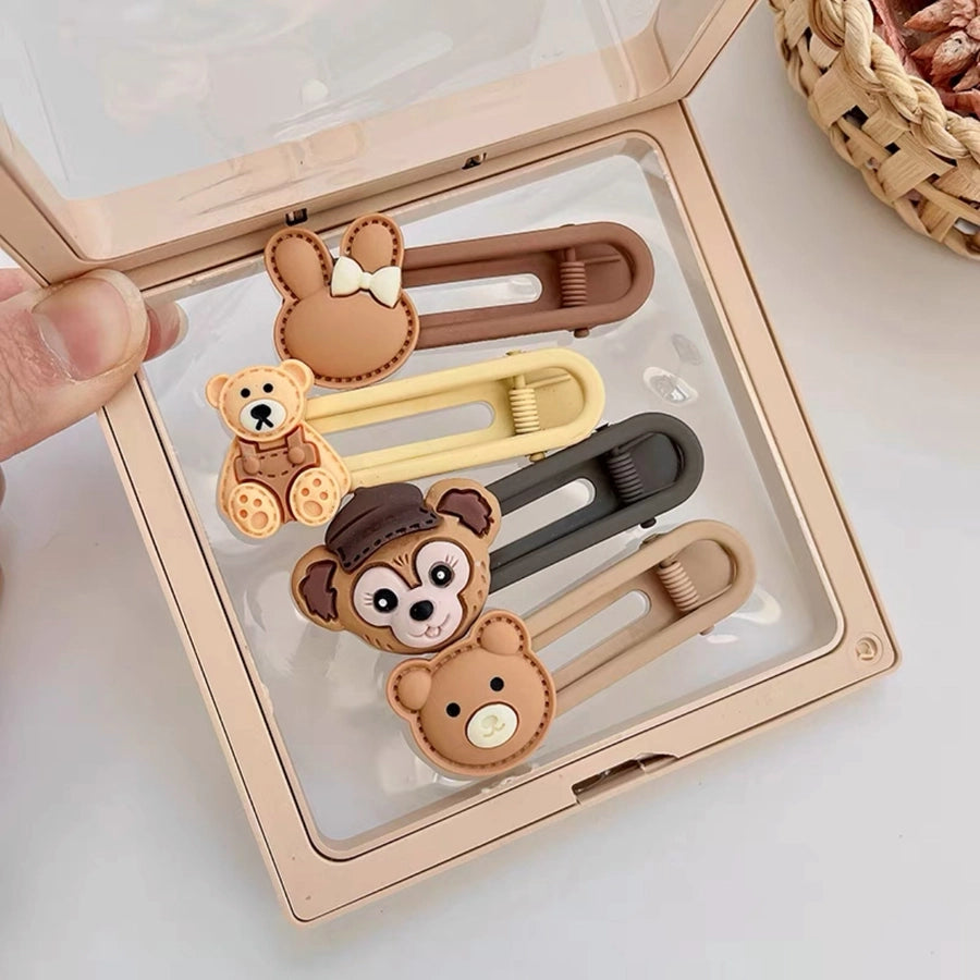cute cartoon metal hair clip 4 pieces