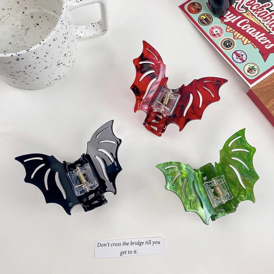 Halloween Funny Women's Bat Arylic Hollow Out Hair Claws