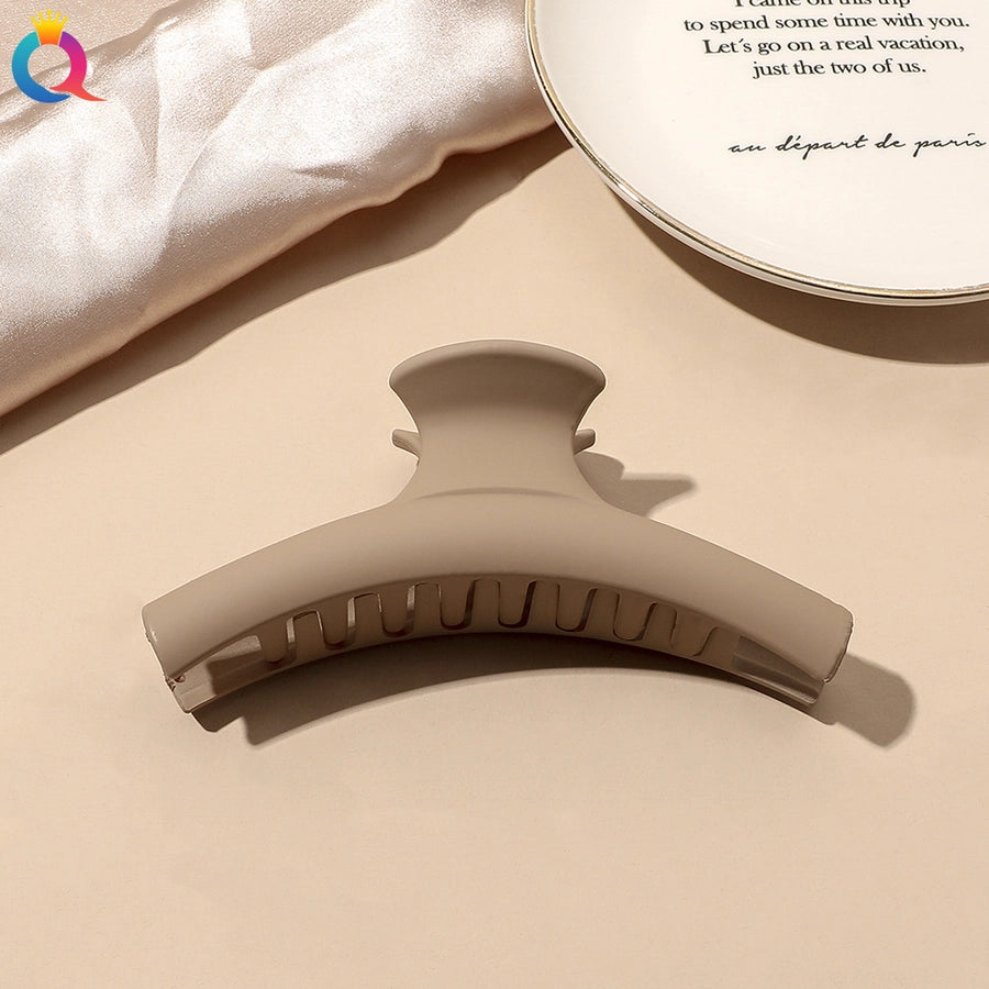 fashion solid color plastic metal hair claws 1 piece