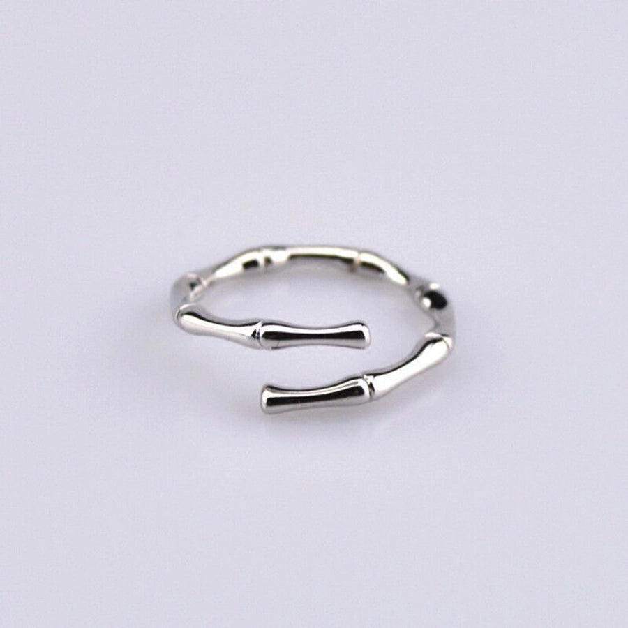 Jewelry Simple Style Shiny Solid Color Copper Asymmetrical Open Rings