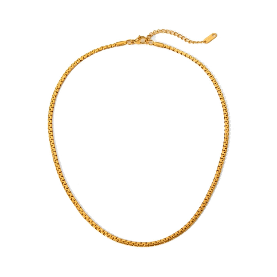 Jewelry IG Style Simple Style Geometric 201 Stainless Steel 18K Gold Plated Necklace
