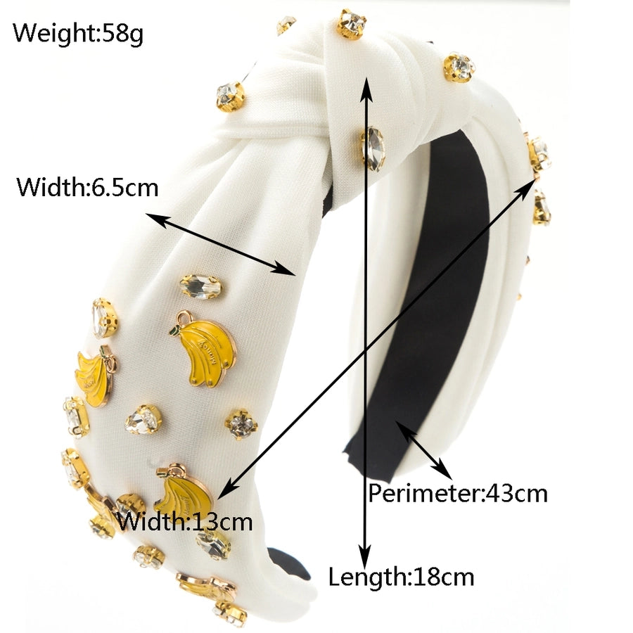 Women's Casual Vacation Classic Style Strawberry Watermelon Banana Alloy Glass Inlay Rhinestones Glass Hair Band