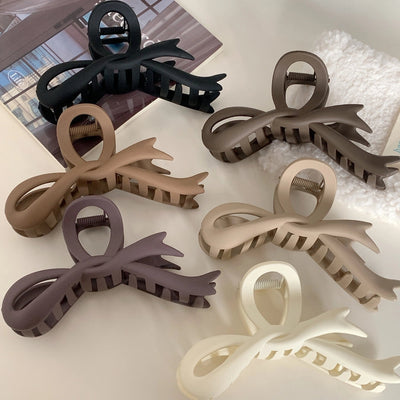 simple style bow knot plastic hair claws