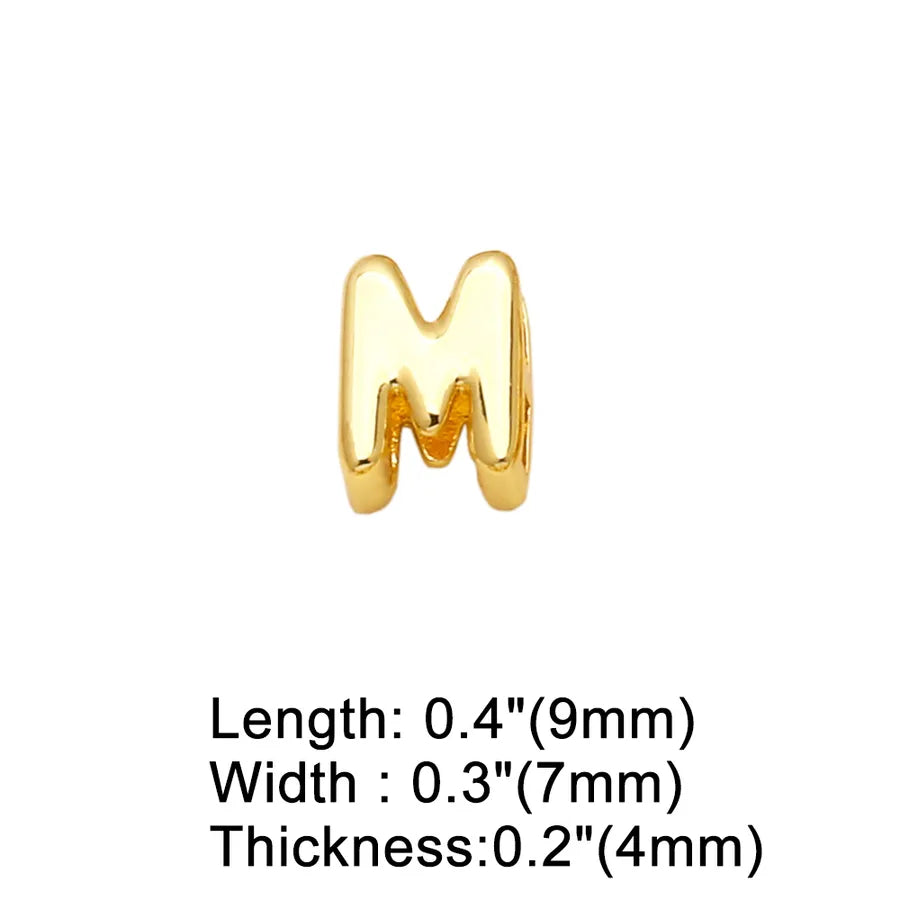Wholesale Jewelry Basic Simple Style letter Copper 18K Gold Plated