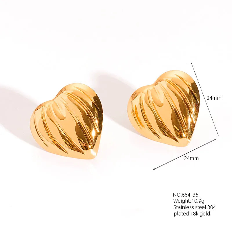 1 Pair Casual Simple Style Classic Style Geometric Square 304 Stainless Steel 18K Gold Plated Imitation Gold  Ear Studs