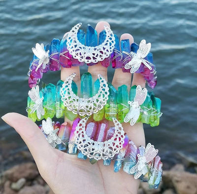 Women's Simple Style Commute Color Block Alloy Inlay Natural Stone Gem Crystal Crown