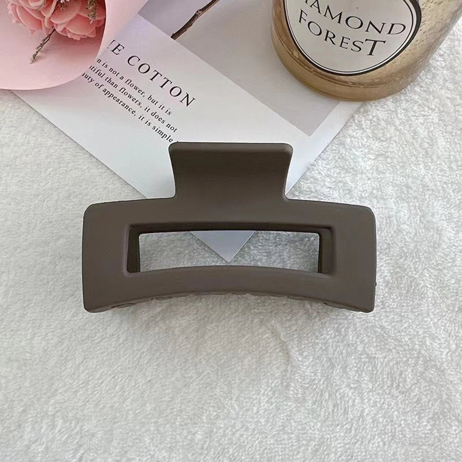 Elegant Simple Square Frosted Hairpin Cyber Celebrity Grab Clip Acrylic Shark Clip Back Head Hairpin Clip Headwear for Women