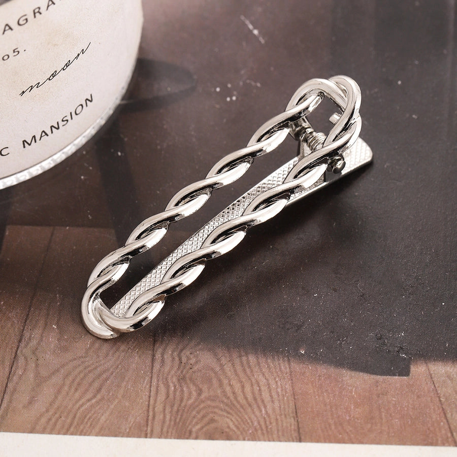 Women's Simple Style Solid Color Metal Plating Hair Clip