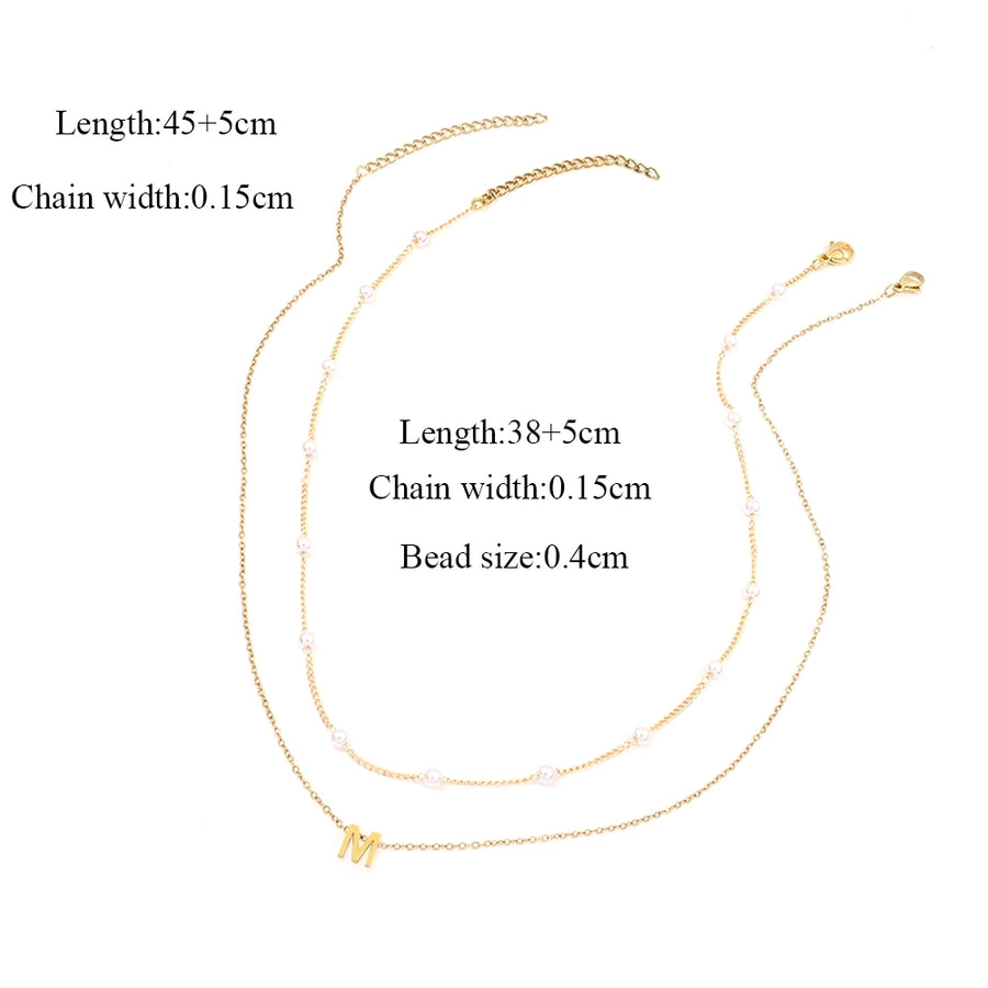 Jewelry Simple Style Classic Style Letter 201 Stainless Steel 304 Stainless Steel Pendant Necklace