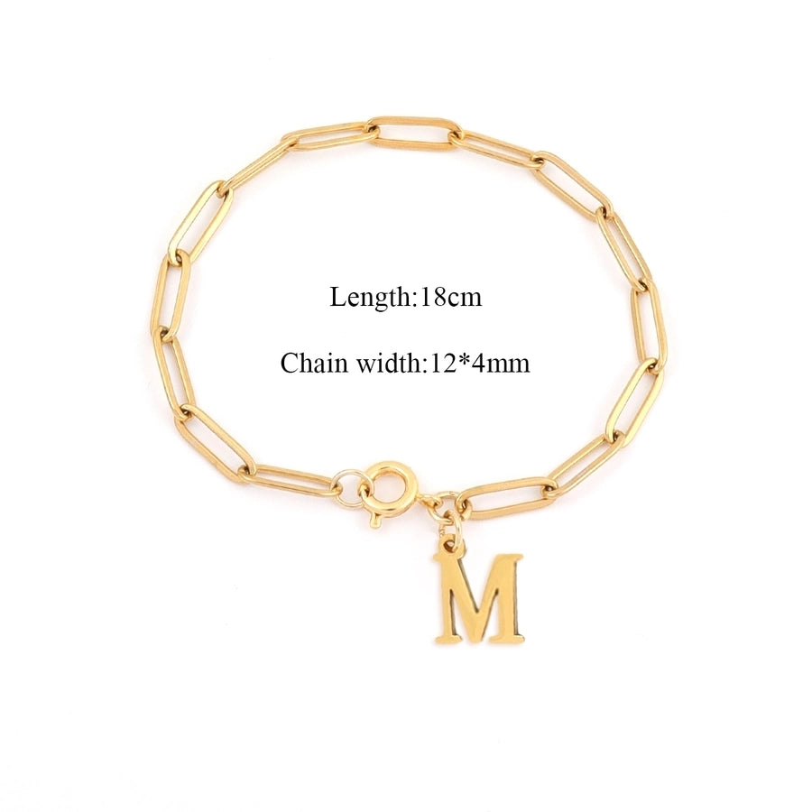 Basic Classic Style Letter 201 Stainless Steel 304 Stainless Steel Bracelets In Bulk