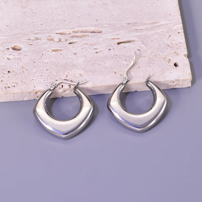 1 Pair Simple Style Geometric 304 Stainless Steel 18K Gold Plated Ear Studs