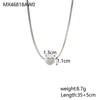 Jewelry Simple Style Heart Shape 304 Stainless Steel Zircon 18K Gold Plated Pendant Necklace